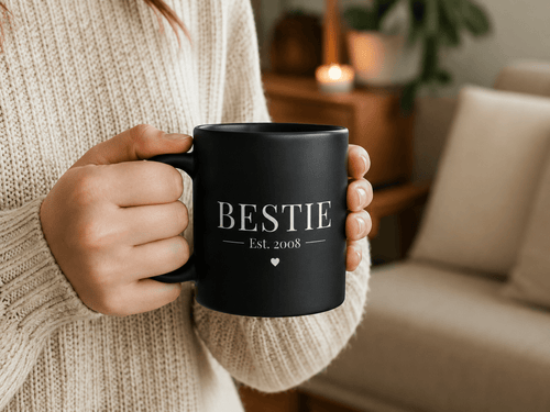 Best Friend Est. Year Mug | Personalised BFF Gift UK - AlleyCrafters