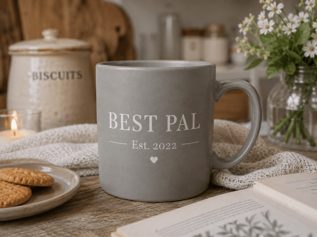 Best Friend Est. Year Mug | Personalised BFF Gift UK - AlleyCrafters