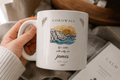 Personalised Cornwall Scenic Mug — Coastal Lighthouse Illustration - AlleyCrafters