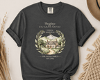 Personalised 'The Place We Call Home' T-Shirt | 4 Designs: Detached Cottage, Village Street, Countryside Landscape & Cottage with Mountains - AlleyCrafters