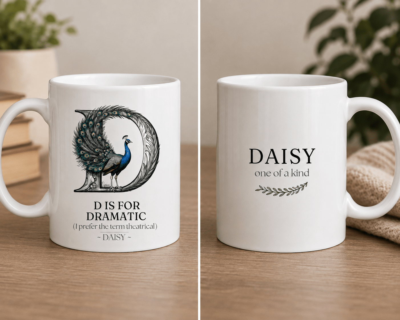 Personalised Initial Mug — Funny Alphabet Letter Gift for Her - AlleyCrafters