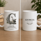 Personalised Initial Mug — Funny Alphabet Letter Gift for Her - AlleyCrafters