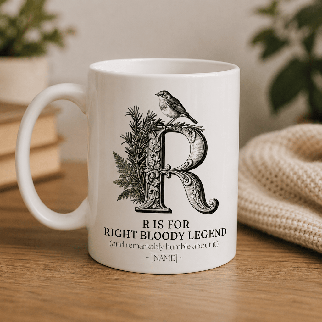 Personalised Initial Mug — Funny Alphabet Letter Gift for Her - AlleyCrafters