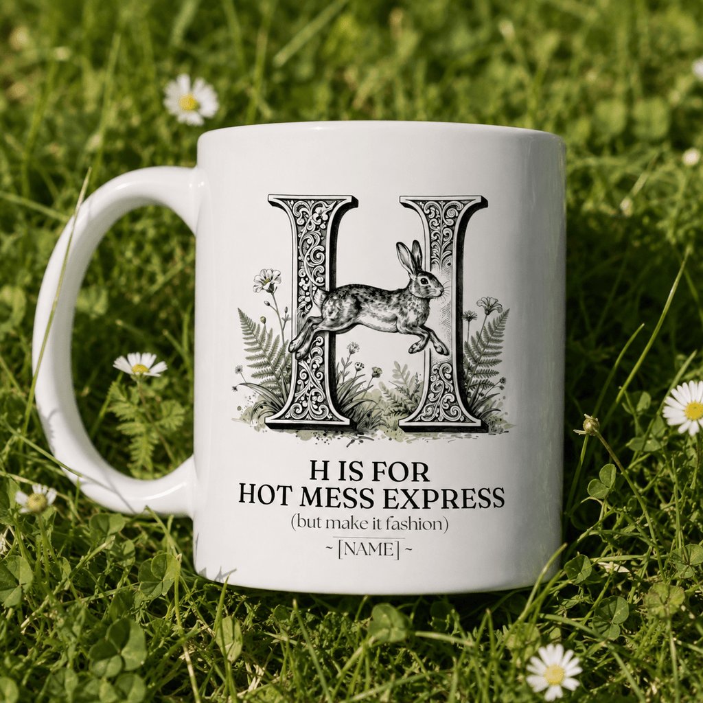 Personalised Initial Mug — Funny Alphabet Letter Gift for Her - AlleyCrafters