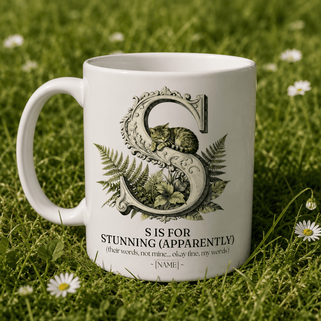 Personalised Initial Mug — Funny Alphabet Letter Gift for Her - AlleyCrafters