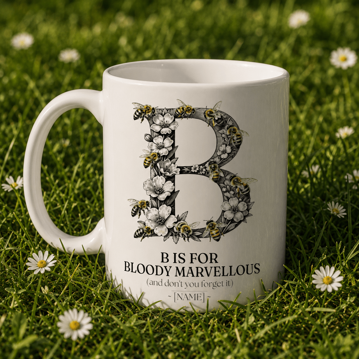 Personalised Initial Mug — Funny Alphabet Letter Gift for Her - AlleyCrafters