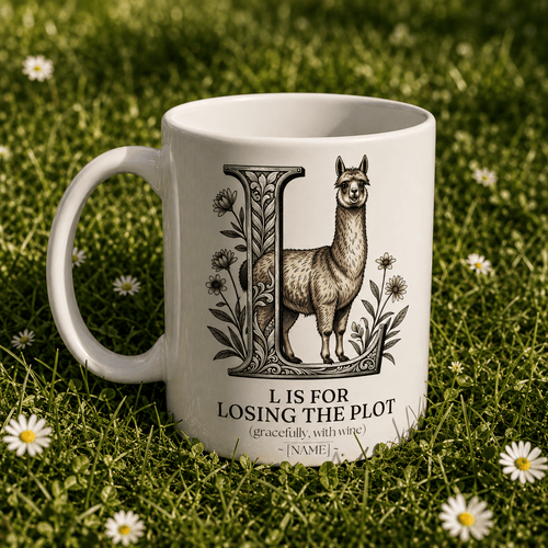 Personalised Initial Mug — Funny Alphabet Letter Gift for Her - AlleyCrafters