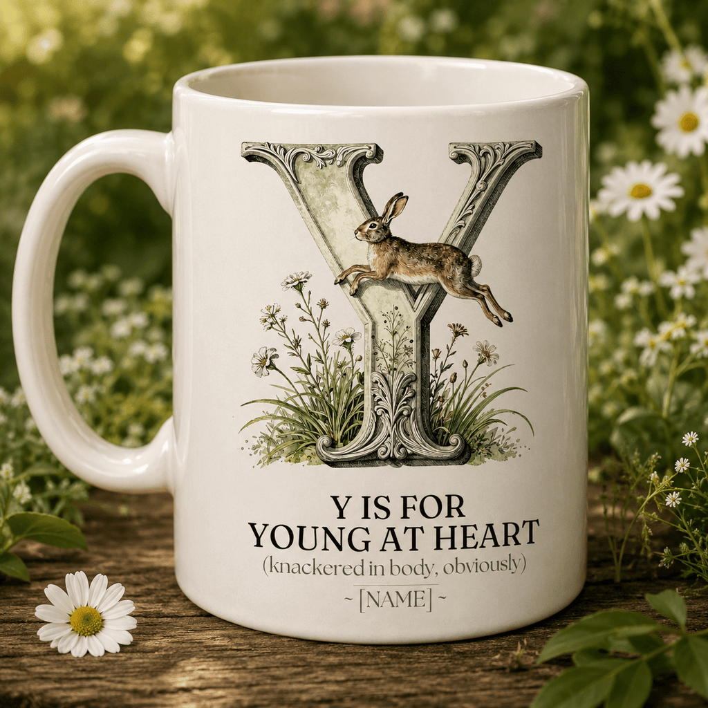 Personalised Initial Mug — Funny Alphabet Letter Gift for Her - AlleyCrafters