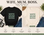 Wife Mum Boss T-Shirt — Funny Slogan Tee Gift for Her - AlleyCrafters