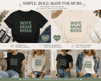 Wife Mum Boss T-Shirt — Funny Slogan Tee Gift for Her - AlleyCrafters