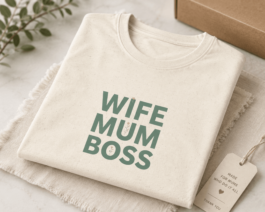 Wife Mum Boss T-Shirt — Funny Slogan Tee Gift for Her - AlleyCrafters