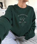 Personalised 'Our Adventure Begins' Sweatshirt | Custom Names | Couples Gift - AlleyCrafters