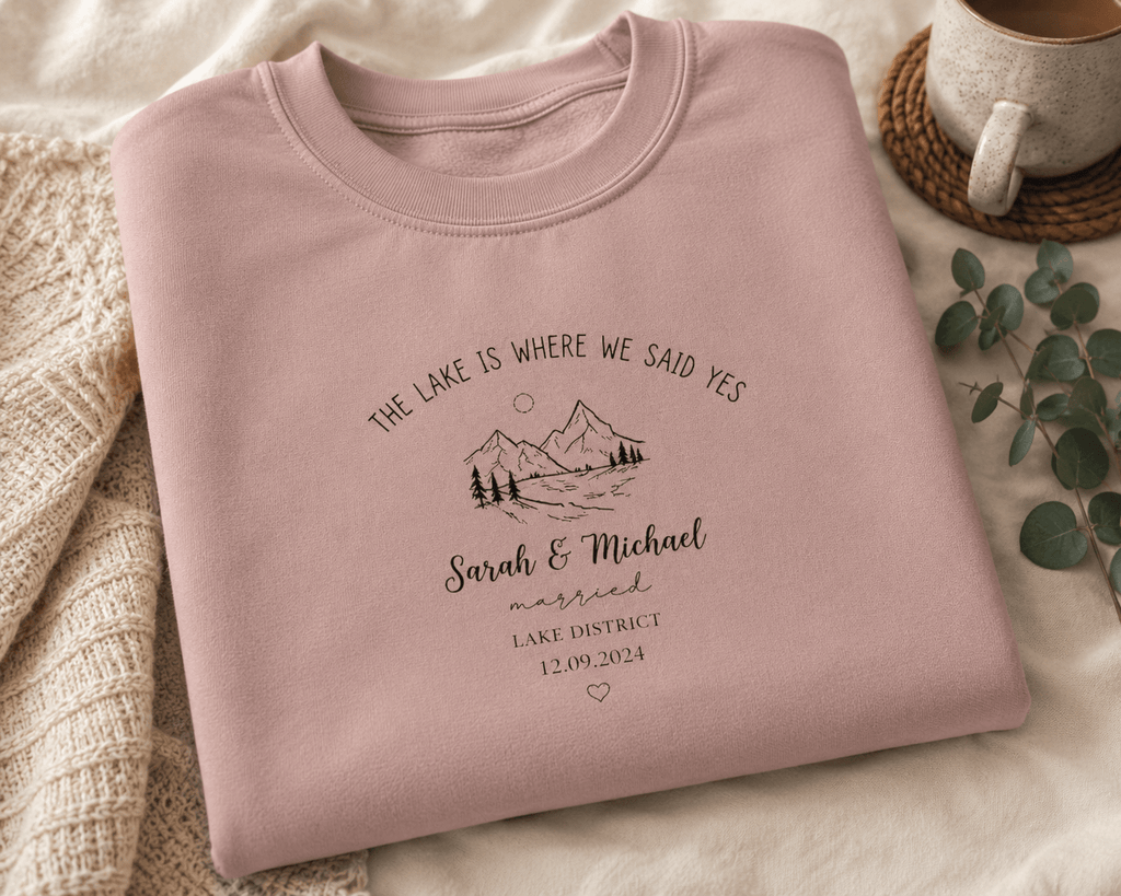 Personalised 'Our Adventure Begins' Sweatshirt | Custom Names | Couples Gift - AlleyCrafters