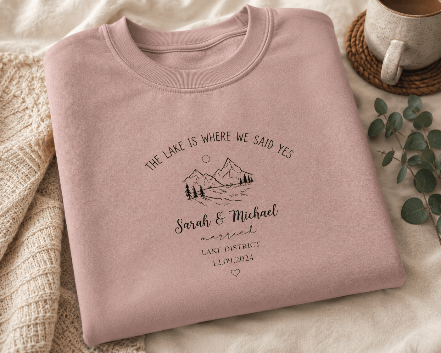 Personalised 'Our Adventure Begins' Sweatshirt | Custom Names | Couples Gift - AlleyCrafters