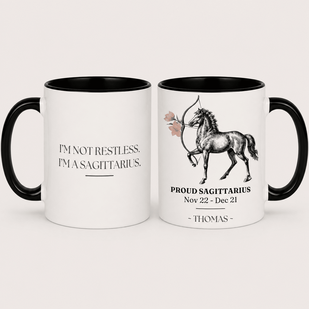 Personalised Zodiac Mug | Star Sign Birthday Gift | Custom Name & Birth Month - AlleyCrafters