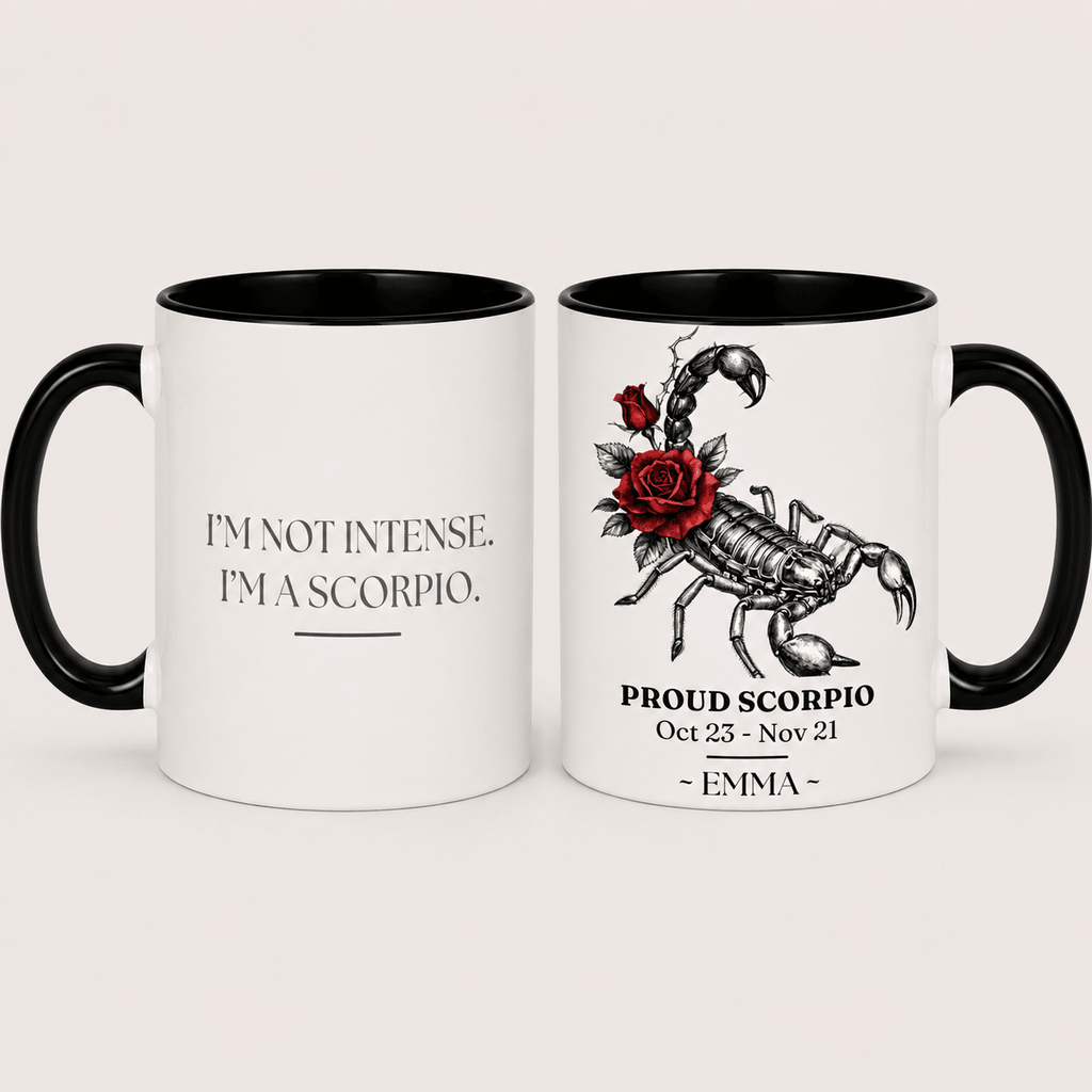 Personalised Zodiac Mug | Star Sign Birthday Gift | Custom Name & Birth Month - AlleyCrafters