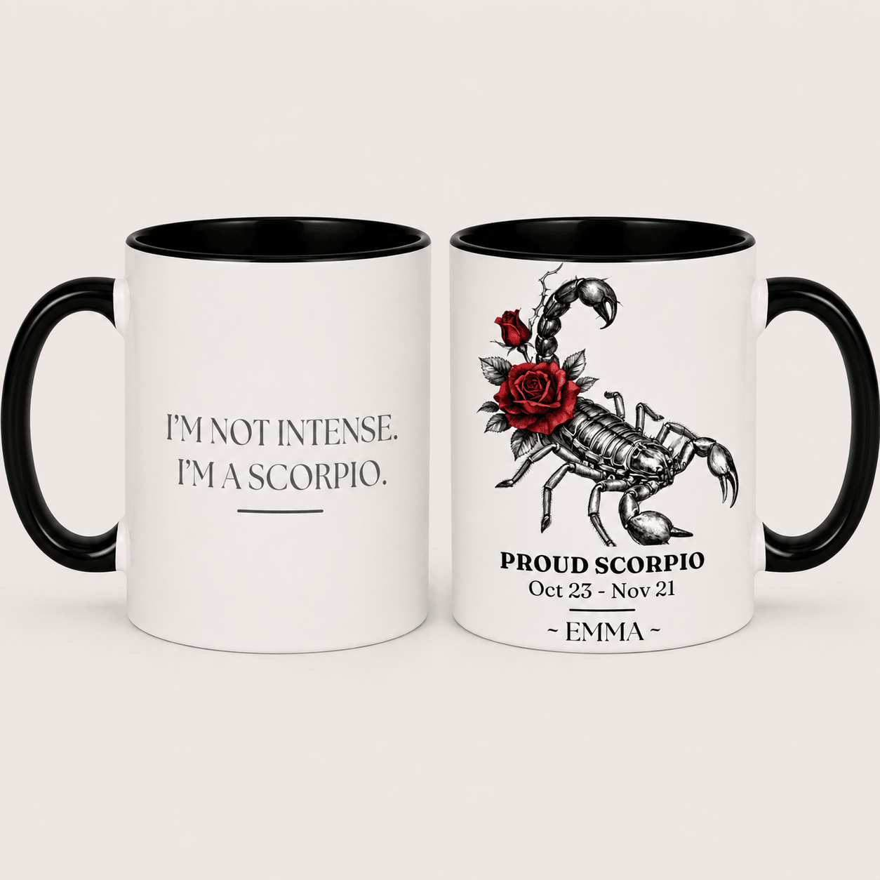 Personalised Zodiac Mug | Star Sign Birthday Gift | Custom Name & Birth Month - AlleyCrafters