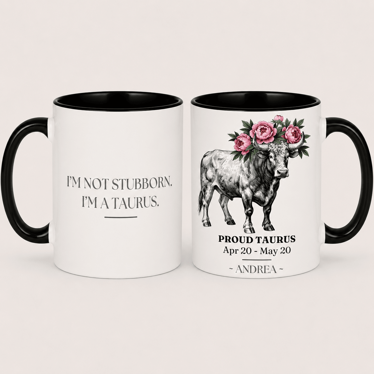 Personalised Zodiac Mug | Star Sign Birthday Gift | Custom Name & Birth Month - AlleyCrafters