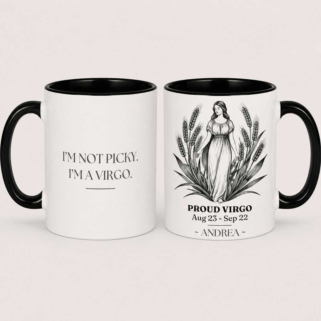Personalised Zodiac Mug | Star Sign Birthday Gift | Custom Name & Birth Month - AlleyCrafters