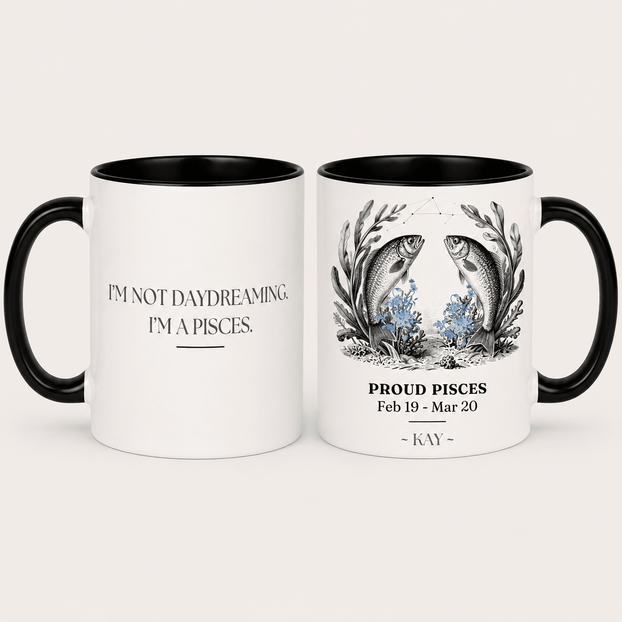 Personalised Zodiac Mug | Star Sign Birthday Gift | Custom Name & Birth Month - AlleyCrafters