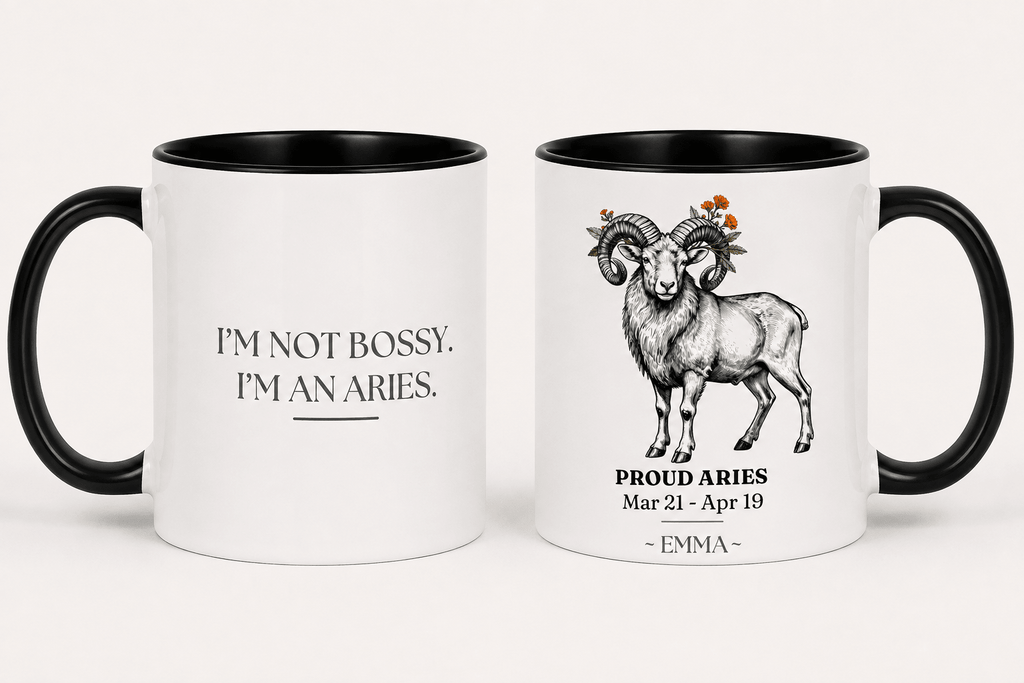 Personalised Zodiac Mug | Star Sign Birthday Gift | Custom Name & Birth Month - AlleyCrafters