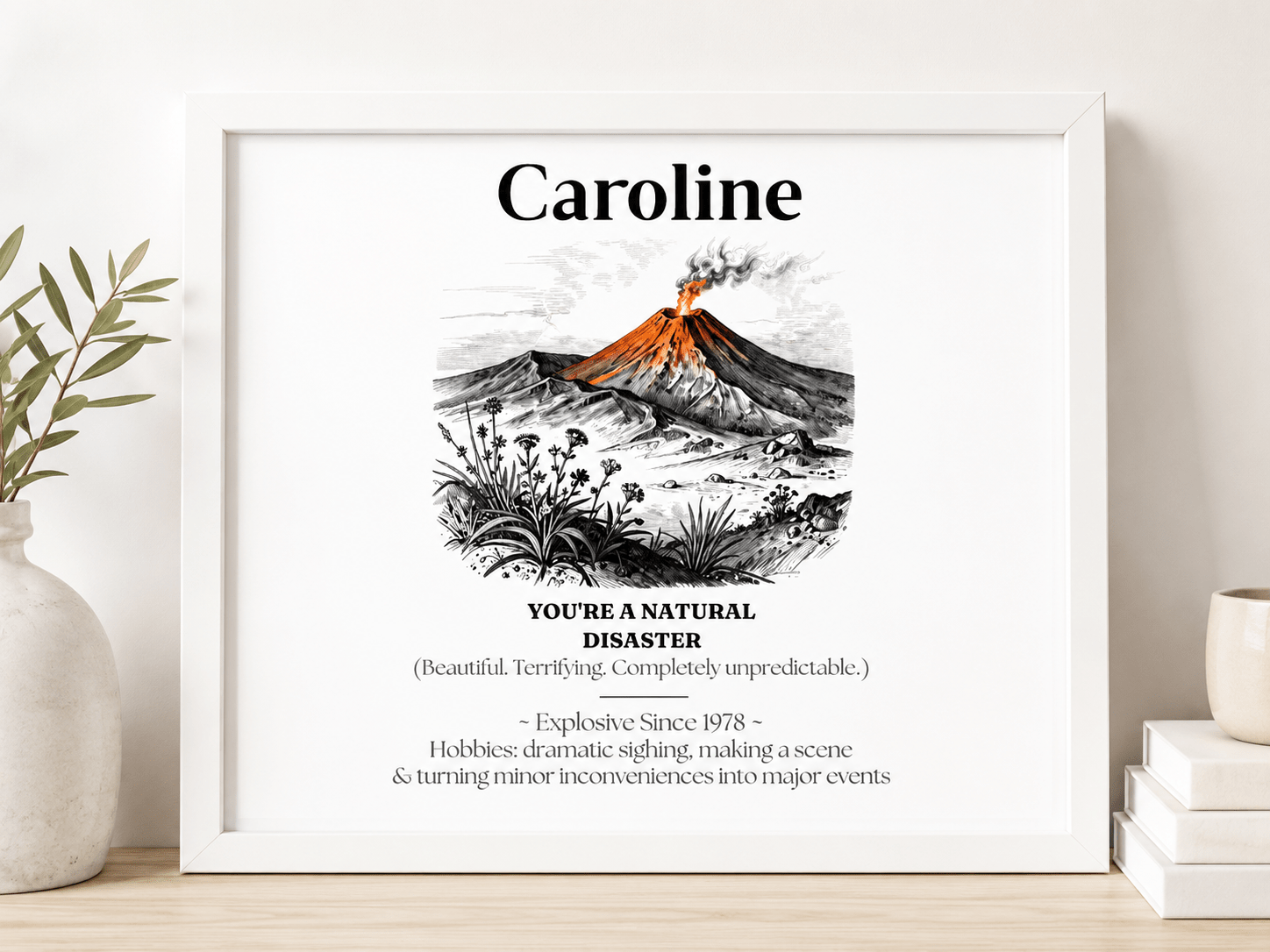 Personalised Matte Canvas Print — Funny Name Definition Framed Wall Art - AlleyCrafters
