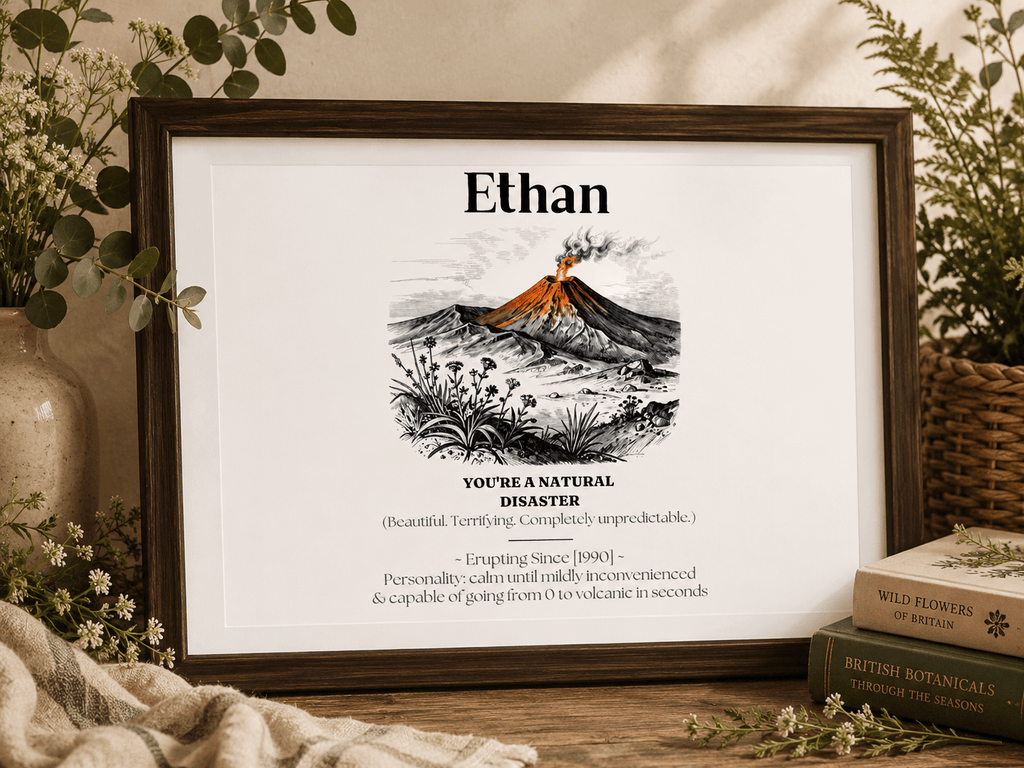 Personalised Matte Canvas Print — Funny Name Definition Framed Wall Art - AlleyCrafters