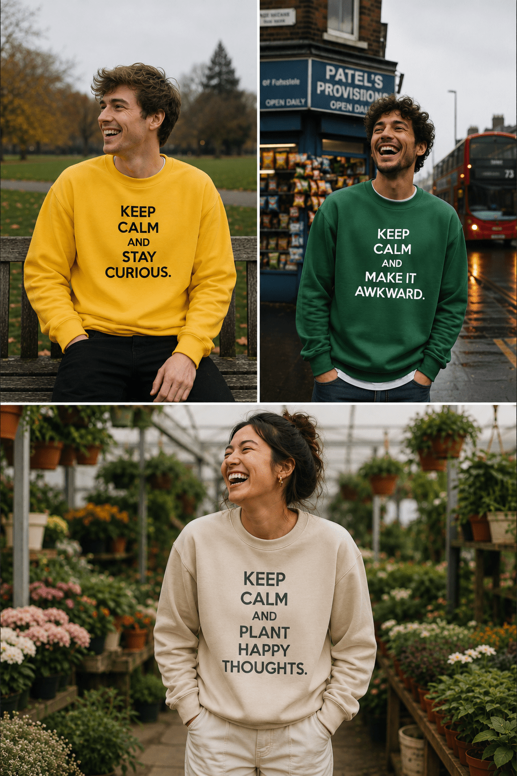 Custom Keep Calm and… Sweatshirt | Personalised Funny Gift - AlleyCrafters