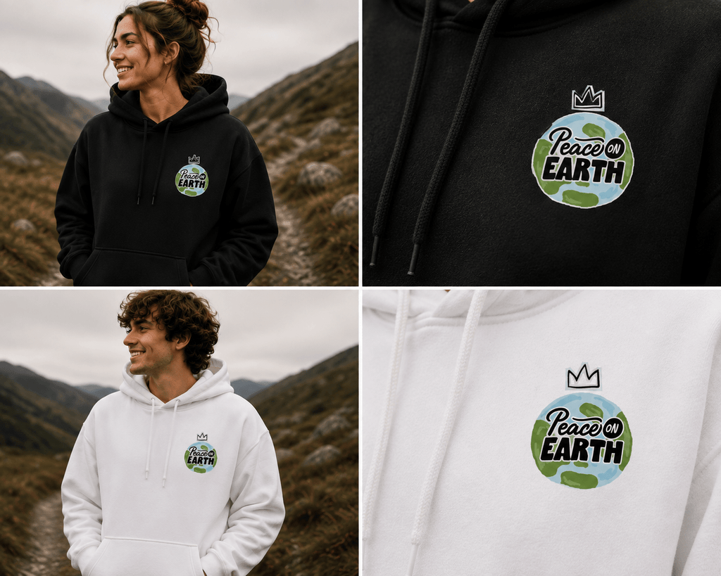 Peace on Earth Hoodie | Nature & Peace Graphic - AlleyCrafters