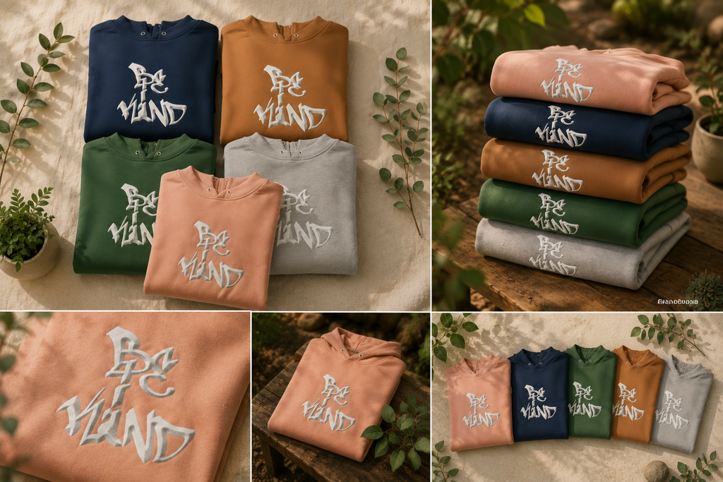 Unisex Be Kind hoodie in mixed colors, front view with large white slogan graphic