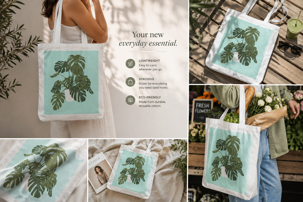 Monstera Tote Bag | Plant Lover Gift UK