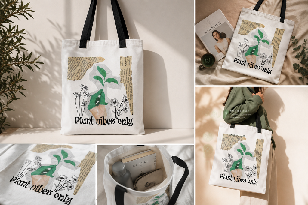Plant Vibes Only Tote Bag | Plant Lover Gift UK