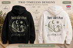 Black wolf graphic faith hoodie with large front print and pullover hood