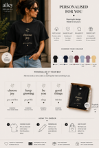 Black T-shirt with "choose joy" front print