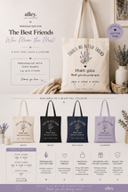 Personalised 'There's No Better Friend' Lavender Tote Bag | Custom Gift for Her - AlleyCrafters