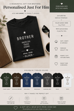 Personalised Brother T-Shirt | Protector Teaser Legend | Custom Name Gift - AlleyCrafters