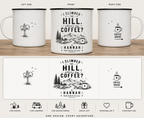 Personalised Enamel Camping Mug — I Climbed the Hill, Where's My Coffee?
