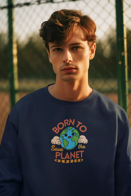 Born to Save the Planet Sweatshirt | Eco Friendly Jumper UK - Alley Crafters