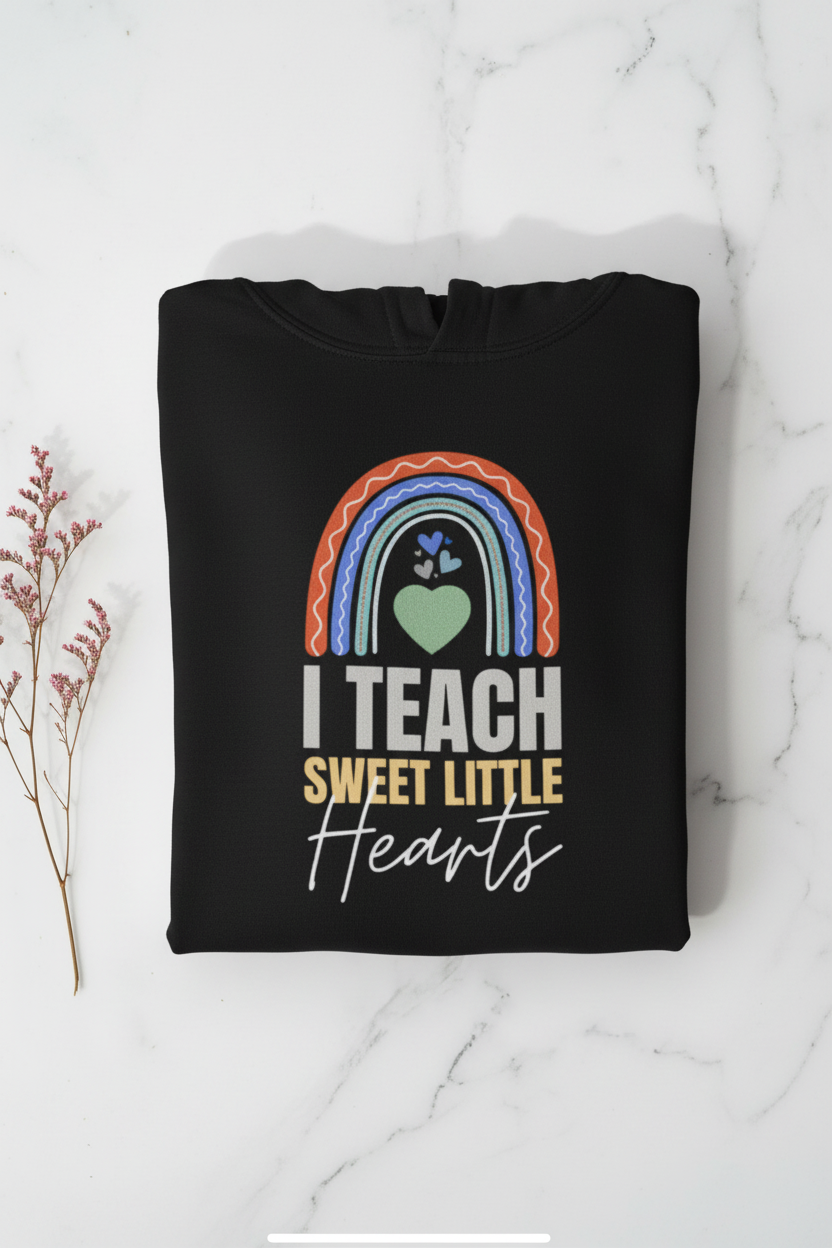 Heart Teacher Hoodie - Unisex Sweatshirt