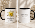 Personalised Birth Flower Mug with Name — Choose Your Birth Month - AlleyCrafters