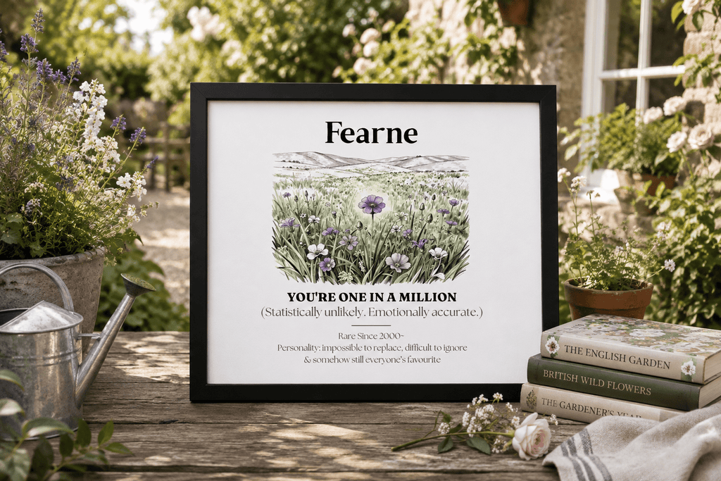 Personalised Wildflower Name Canvas Print — You're One in a Million - AlleyCrafters