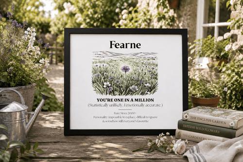 Personalised Wildflower Name Canvas Print — You're One in a Million - AlleyCrafters