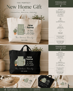 Personalised New Home Tote Bag | Door & Plant Design | Housewarming Gift - AlleyCrafters