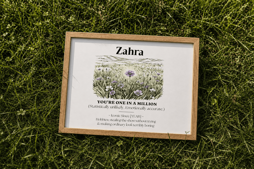 Personalised Wildflower Name Canvas Print — You're One in a Million - AlleyCrafters