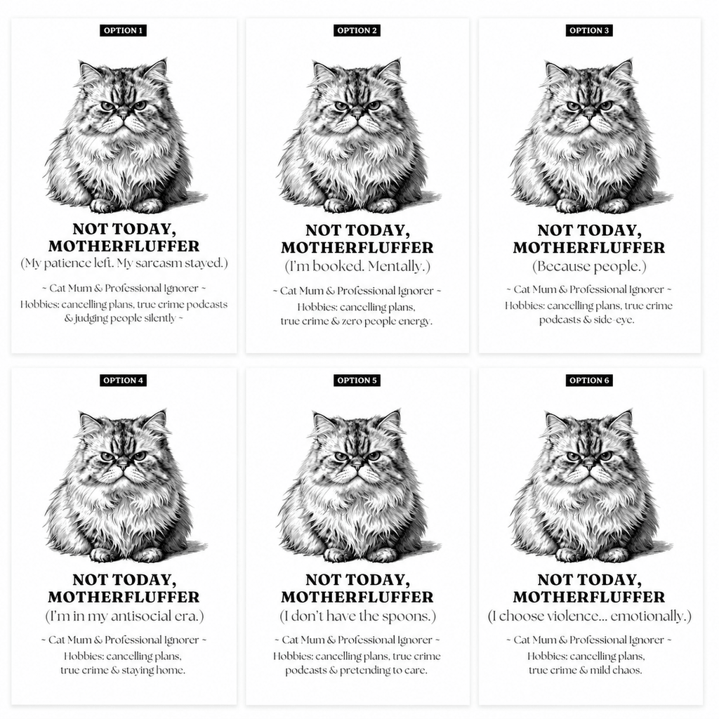 Not Today Motherfluffer Mug | Funny Cat Coffee Cup | Sarcastic Gift - AlleyCrafters