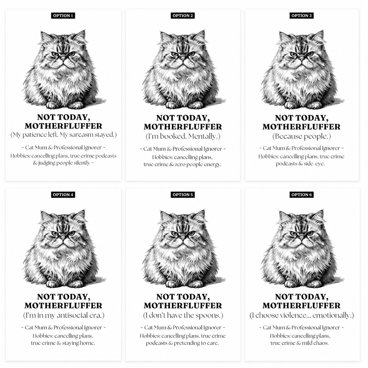 Not Today Motherfluffer Mug | Funny Cat Coffee Cup | Sarcastic Gift - AlleyCrafters