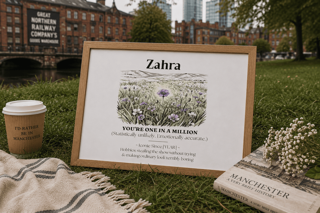 Personalised Wildflower Name Canvas Print — You're One in a Million - AlleyCrafters
