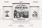 Personalised Enamel Camping Mug — "The Best Memories Are Made on Country Walks"