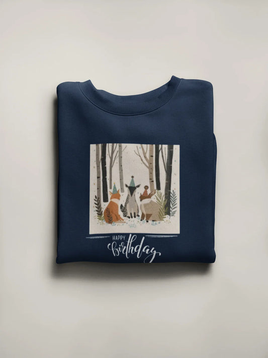 Woodland Birthday Animals Sweatshirt – Cute Nature Birthday Gift - Alley Crafters