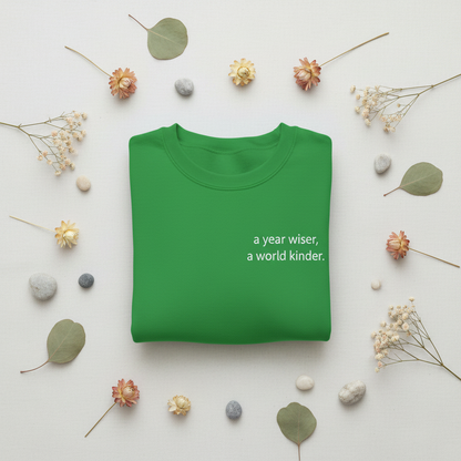 A Year Wiser Green Flat Lay 1
